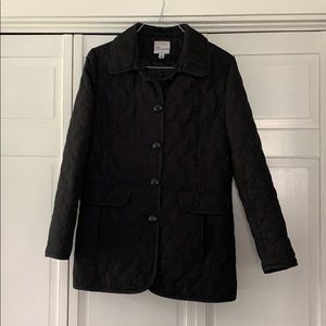 Black quilted coat